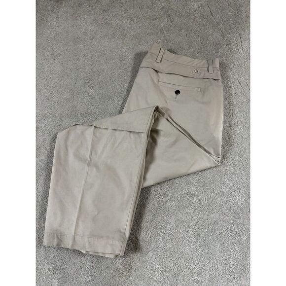 Adidas Golf Pants Vented Stretch Flat Dry Fitting Athletic Beige Mens  42x30 EUC - Picture 1 of 8